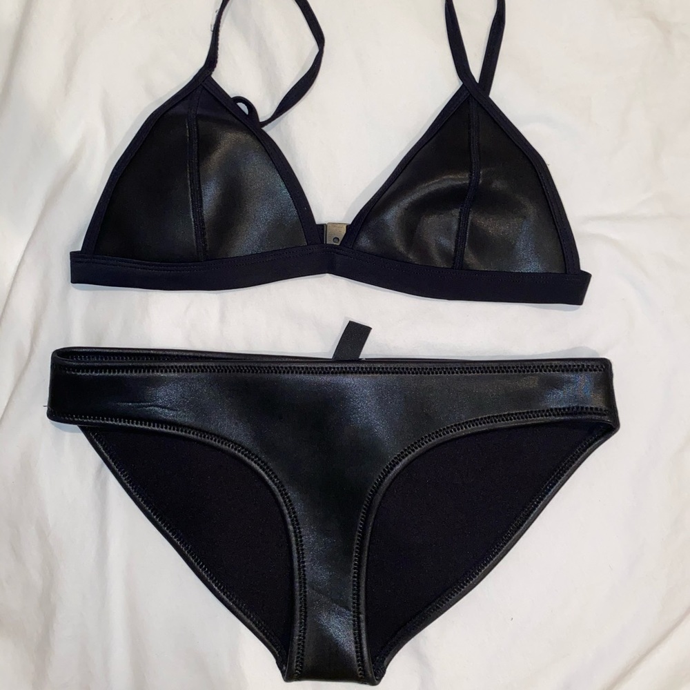 TRIANGL Black Bikini Set (Small, Used)